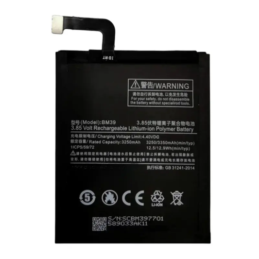 Replacement Battery for  Xiaomi 6 Mi6 M6 power- solutions   Battery wholesale prices are favorable  BM39