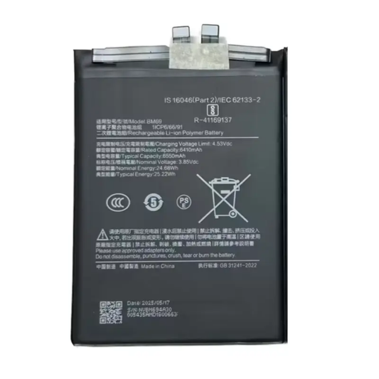 Replacement Battery for Xiaomi Poco X7 Pro  power- solutions   Battery wholesale prices are favorable  BM69