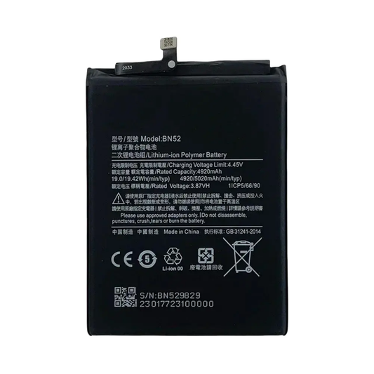 Replacement Battery for Xiaomi Redmi Note 9 Pro/Note 9S Poco M2 Pro power- solutions   Battery wholesale prices are favorable  BN52